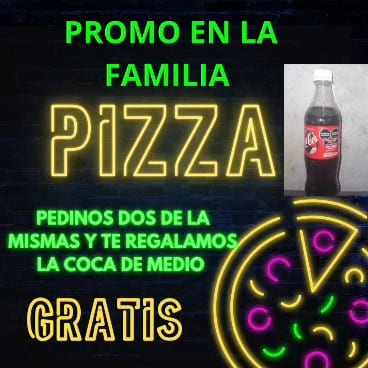 Rotisería La Familia — Promo 2 pizzas con Coca gratis