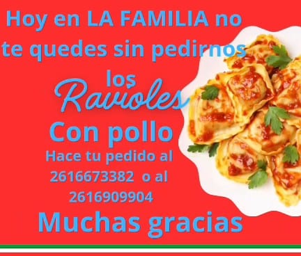 Rotisería La Familia — Ravioles con pollo