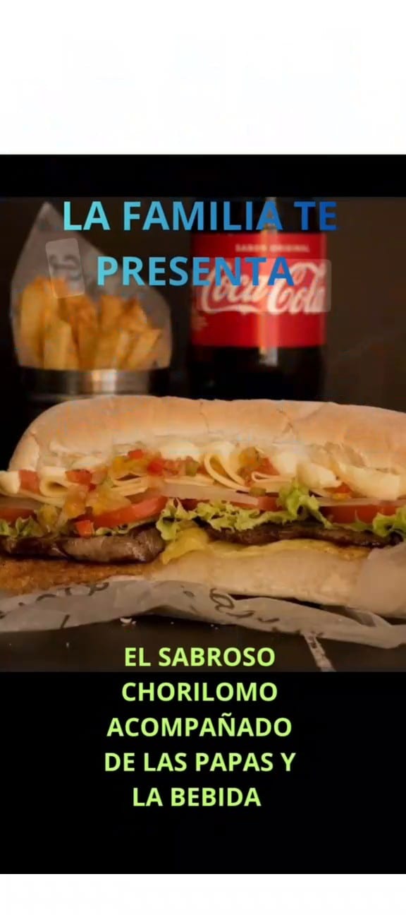 Rotisería La Familia — Chorilomo con papas y bebida